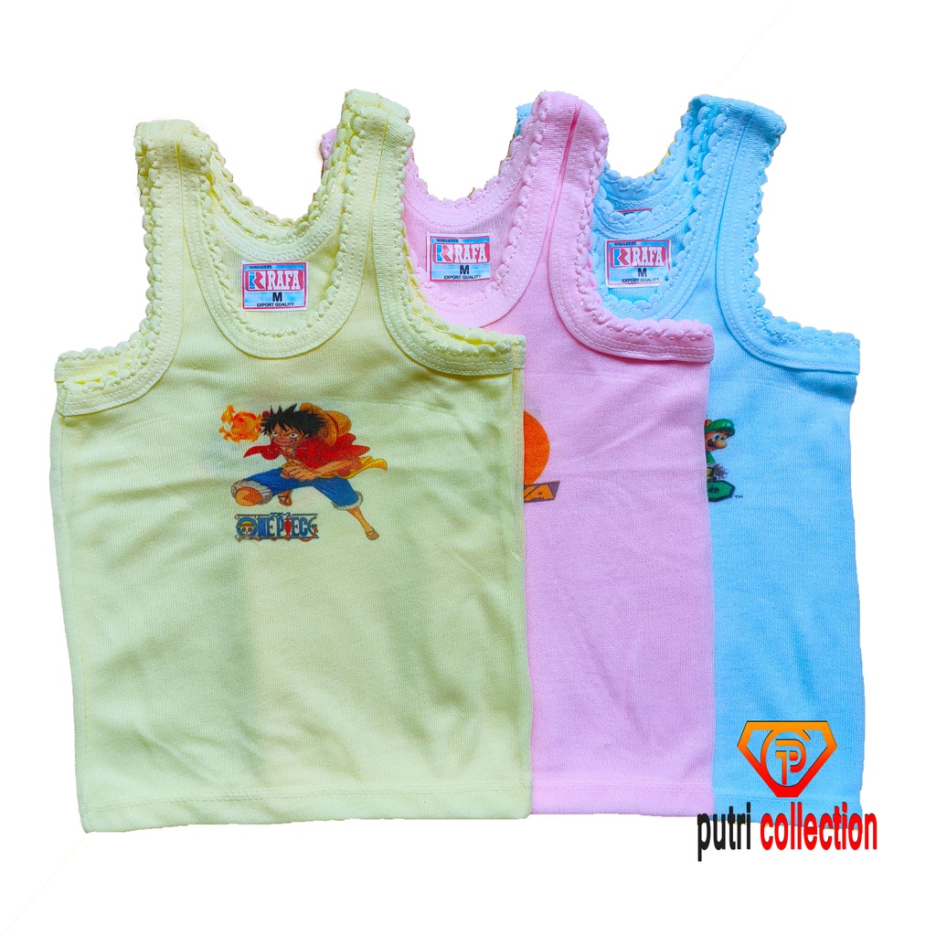 6 PCS Kaos Singlet / Kaos Sangsang Anak Raffa