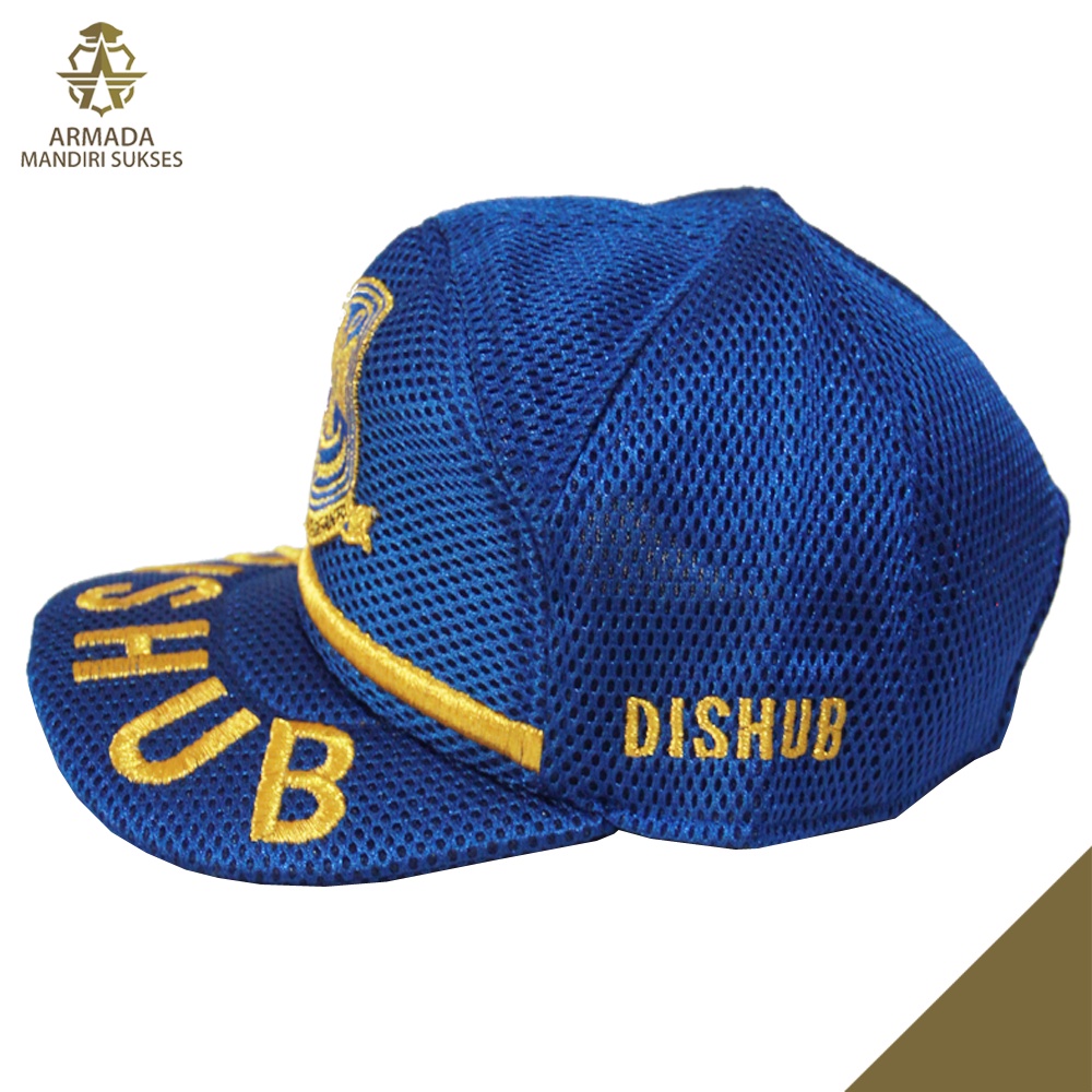 Topi Jaring Dishub Pama Emas - Topi Dishub Pama Mesh