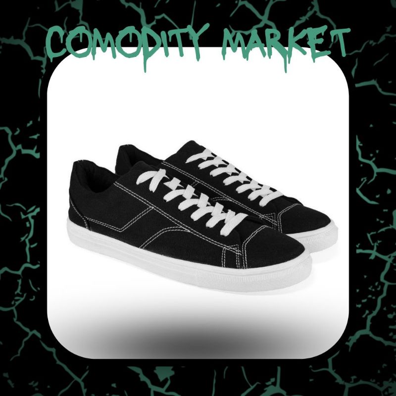 LIVEHAF - Canvo Sneakers Black White, 40