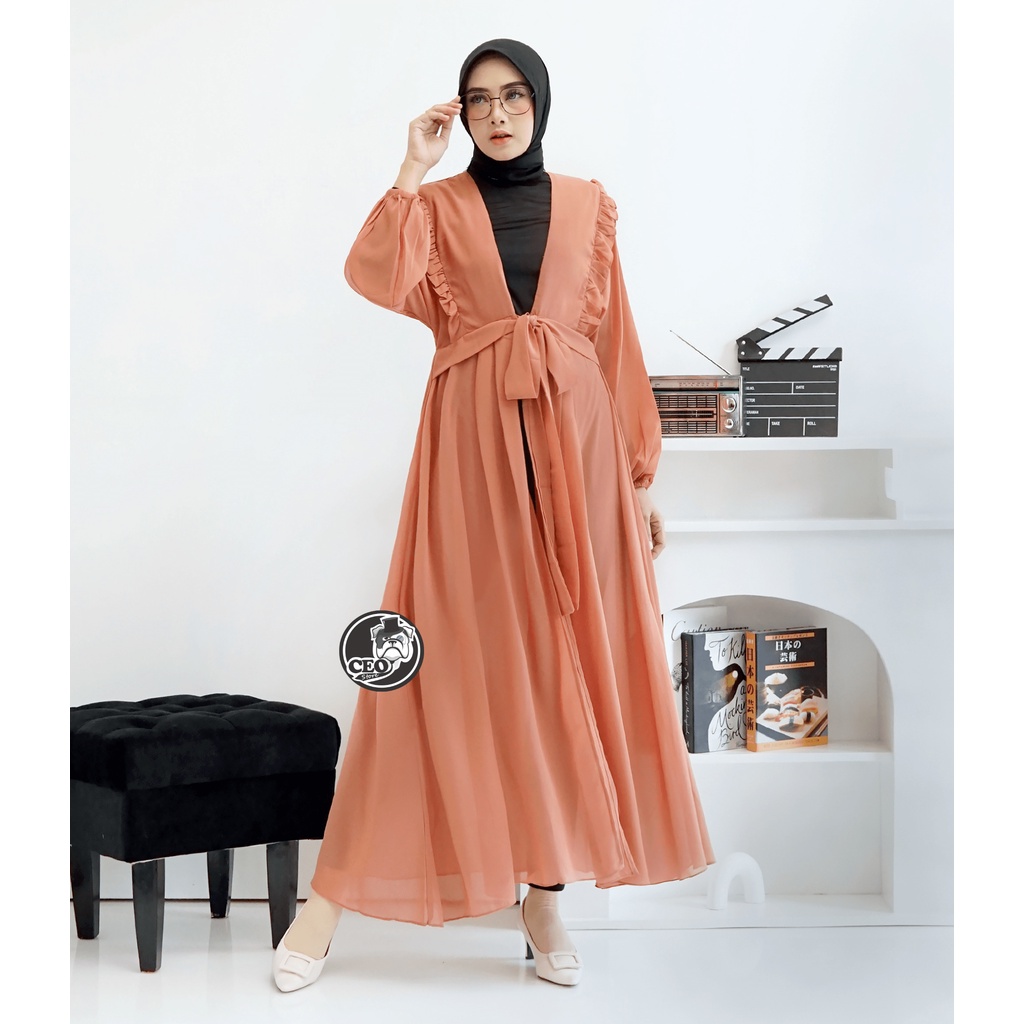 LUNA OUTER DRESS // Outer Kondangan Chiffon Baju Kondangan Simple