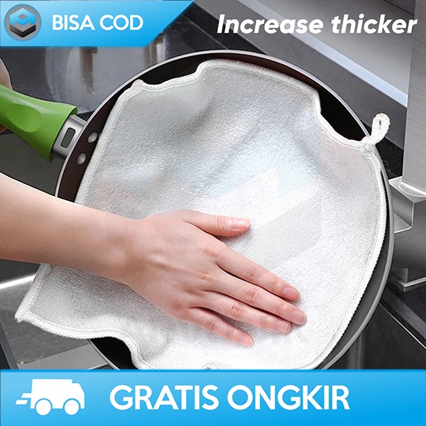 SERBET DAPUR MICROFIBER LAP MICROFIBER SERBAGUNA JOYBOS 18x22CM 3PCS