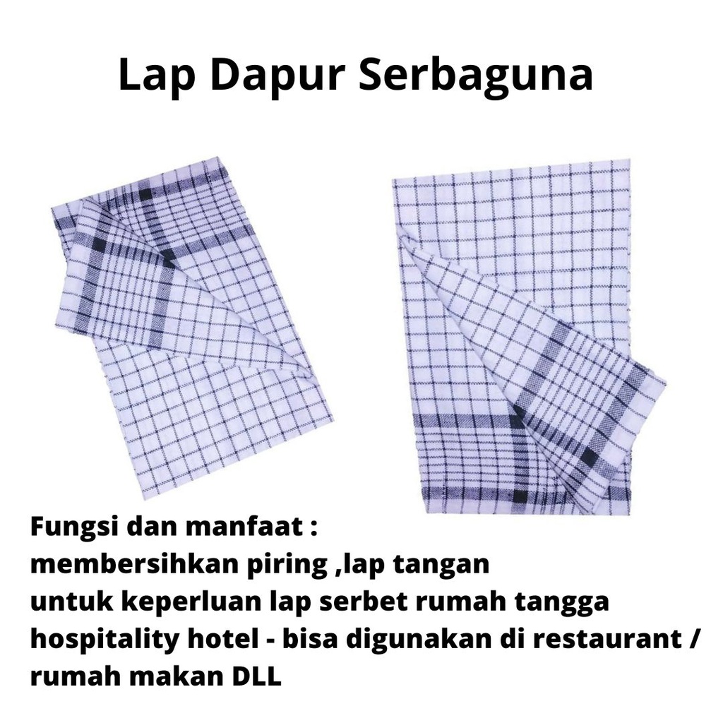 (10gr) LAP KOTAK SERBET DAPUR SERBAGUNA KAIN TANGAN LAP PIRING PREMIUM QUALITY