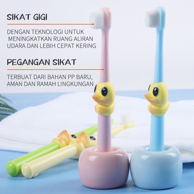 Sikat Gigi Bayi / Anak Bulu Halus Lembut Training Tooth Brush Karakter Panda Bebek Kelinci