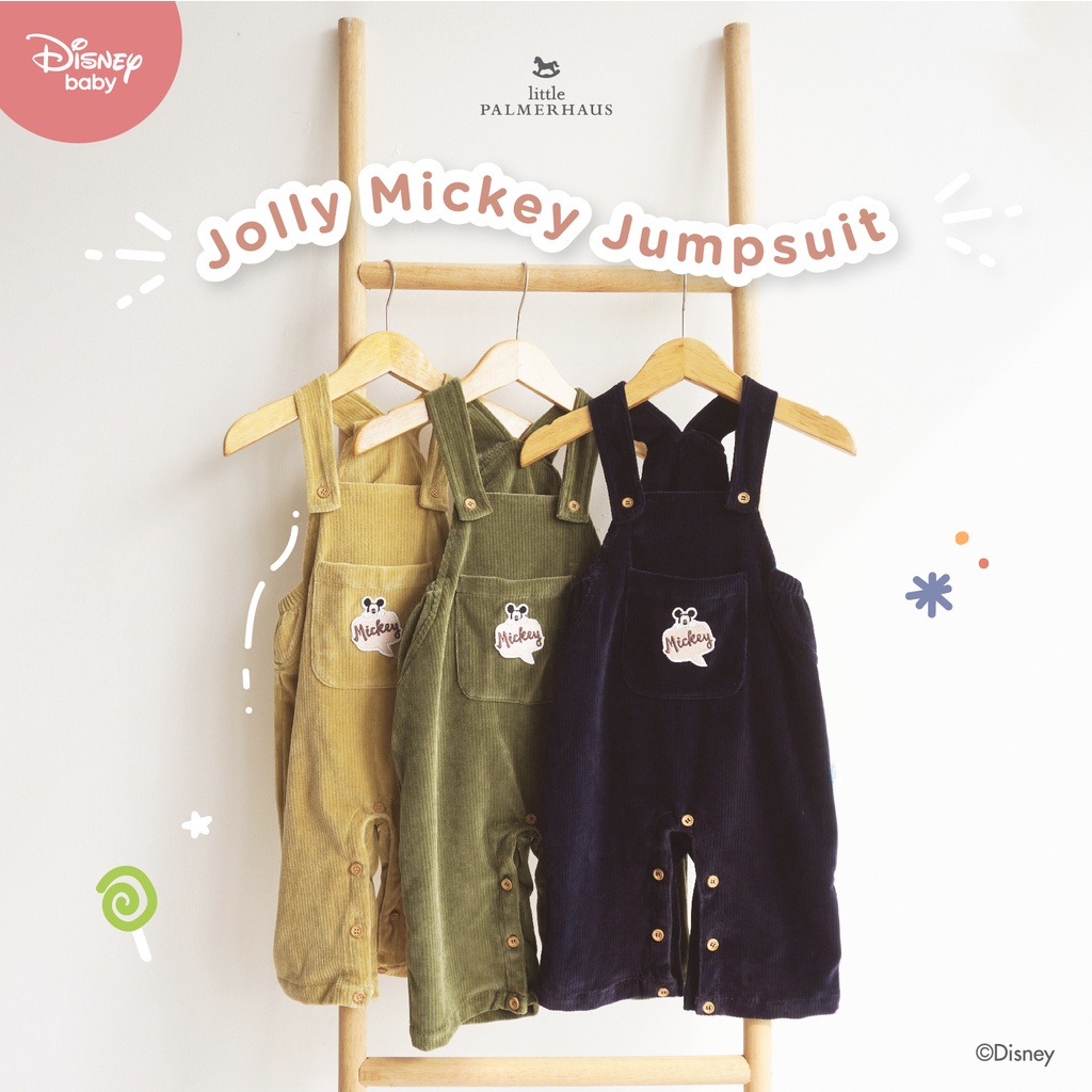 Baju Bayi Jumper Anak Little Palmerhaus Disney Jolly Mickey Jumpsuit Newborn 0 6 12 Bulan 1-3 Tahun