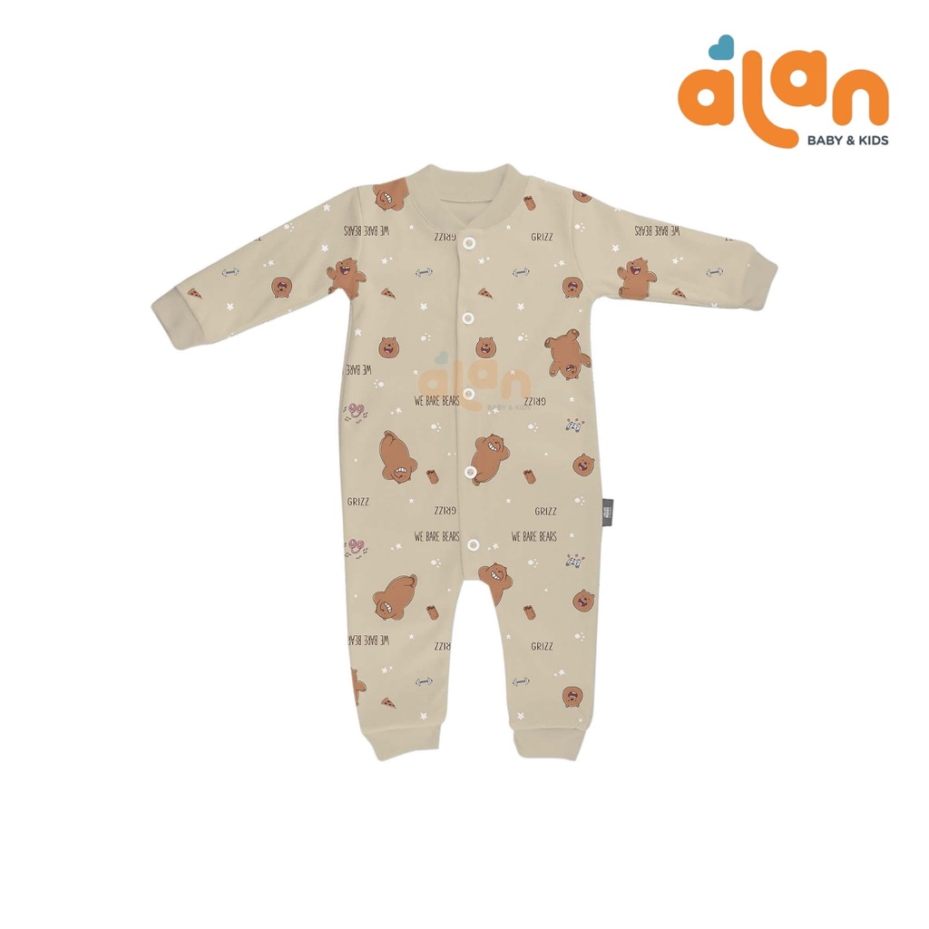 Fluffy S Baju Kodok We Bare Bears Lisensi Buka Kaki - Isi 3 Pcs ( FY-KDSLS/3 )