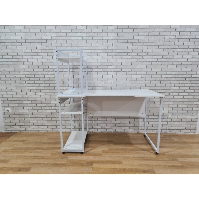 Meja Komputer Printer Rak Susun Meja Laptop Meja Tulis Belajar MT 132 - Putih