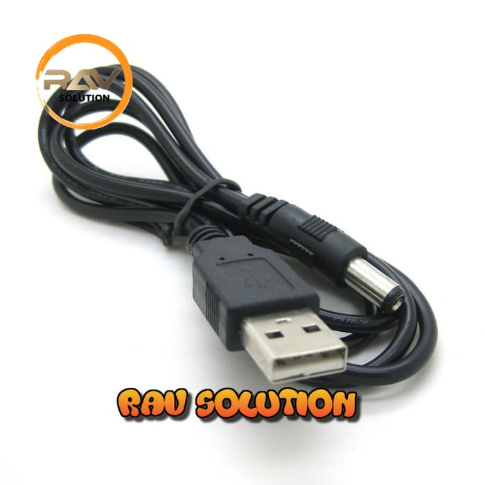 SKU-1049 KABEL USB 5V TO DC 5.5MM X 2.1MM / 5.5MMX2.1MM / KABEL POWER