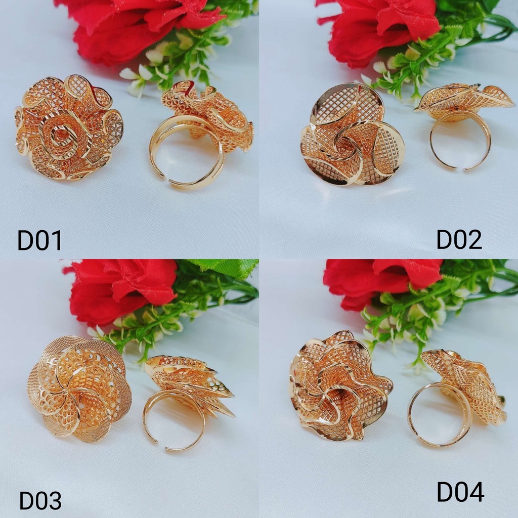 Cincin Xuping Lapis Emas Perhiasan Wanita Jewelry D01/D02/D03/D04