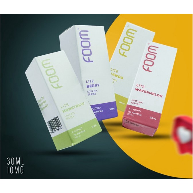 NEW &amp; AUTHEN LIQUID FOOM LITE FRUITY SERIES 10MG SALTNIC BY FOOM LAB GLOBAL