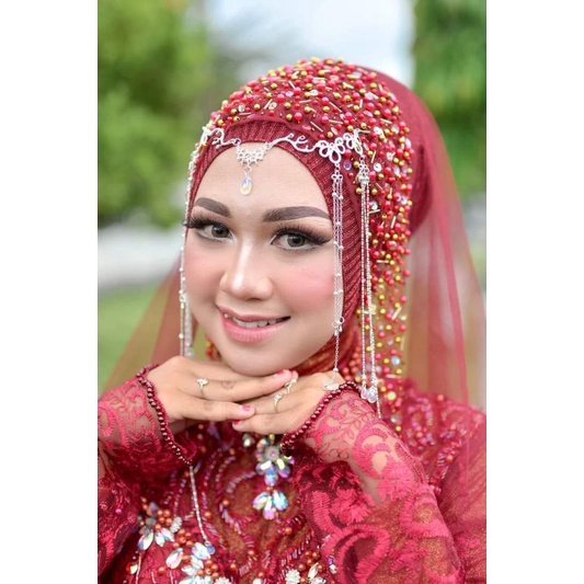 slayer pengantin / slayer mutiara tabur / veil pengantin / veil wedding / slayer pesta