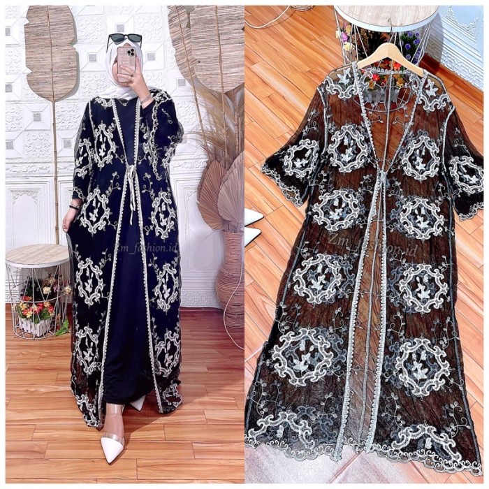 Outer Outer Panjang Dress Pantai Lace Outer Cardigan Bloomy Long Outer