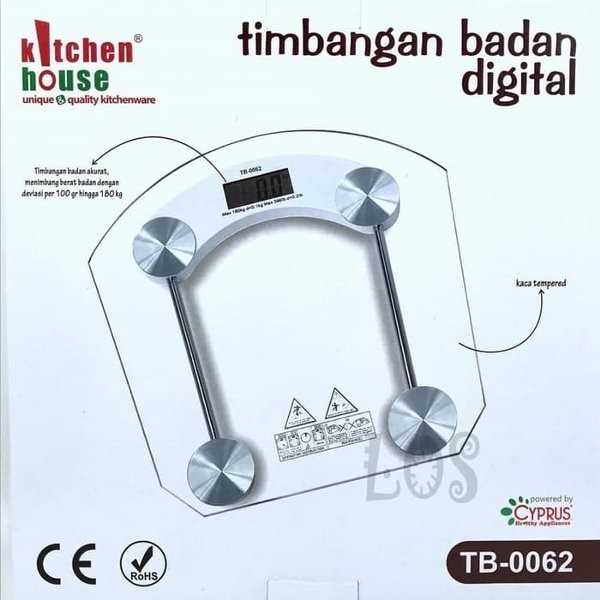 Timbangan Badan Cypruz TB-0062 Digital Kaca max 180kg Weight Scales