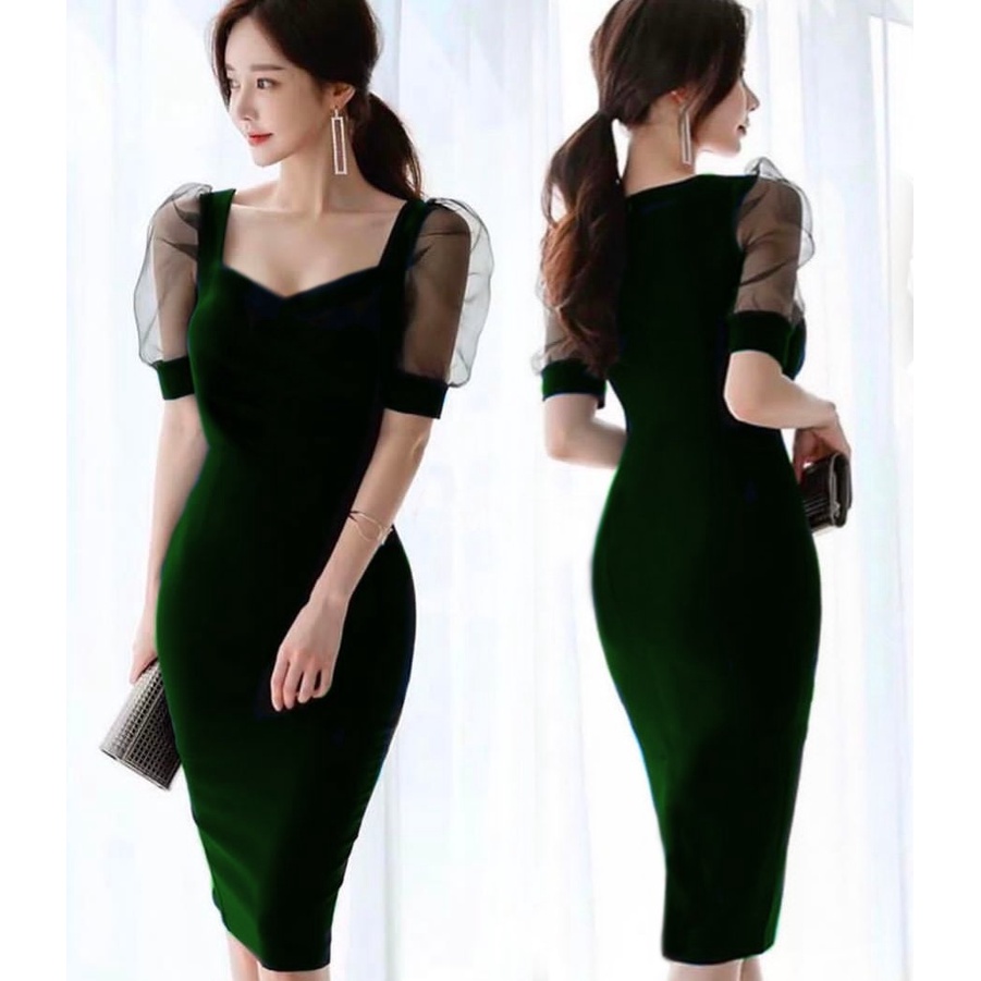 Dress Rajut Jjelivii - Casual Midi Dress Wanita Terbaru