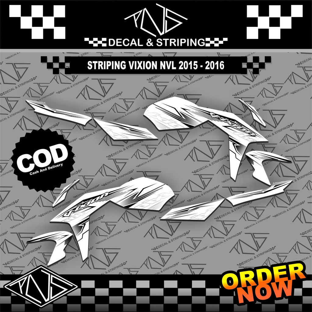 Striping vixion putih  NVA 2015- 2016