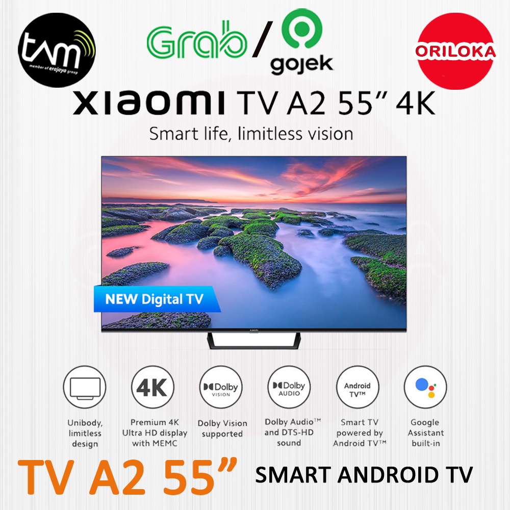 Xiaomi Mi TV A2 55&quot; Smart HD Android TV - Garansi Resmi