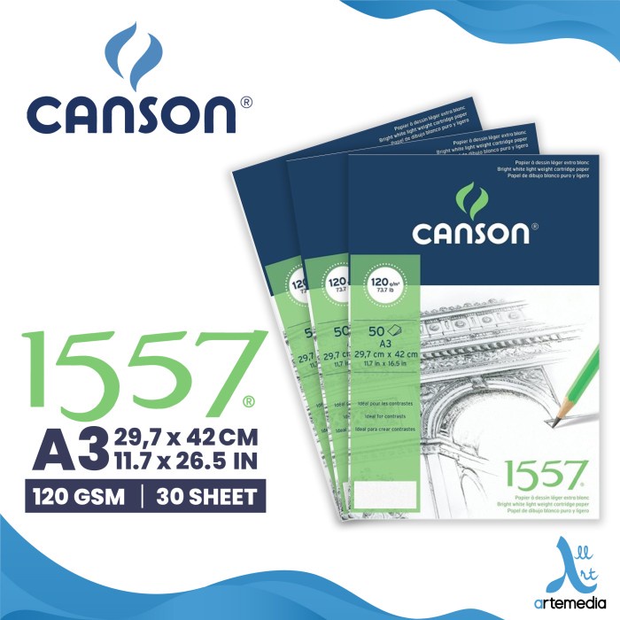 

Canson 1557 Extra White A3 120gsm