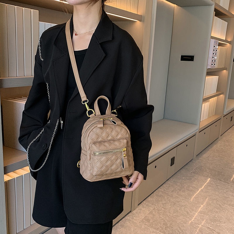 ■◘Seraser Mini Ransel Wanita 2022 Fashion Baru Gaya Barat All-Match Belah Ketupat Messenger Bag All-Match Tas Tangan Nilai Tinggi