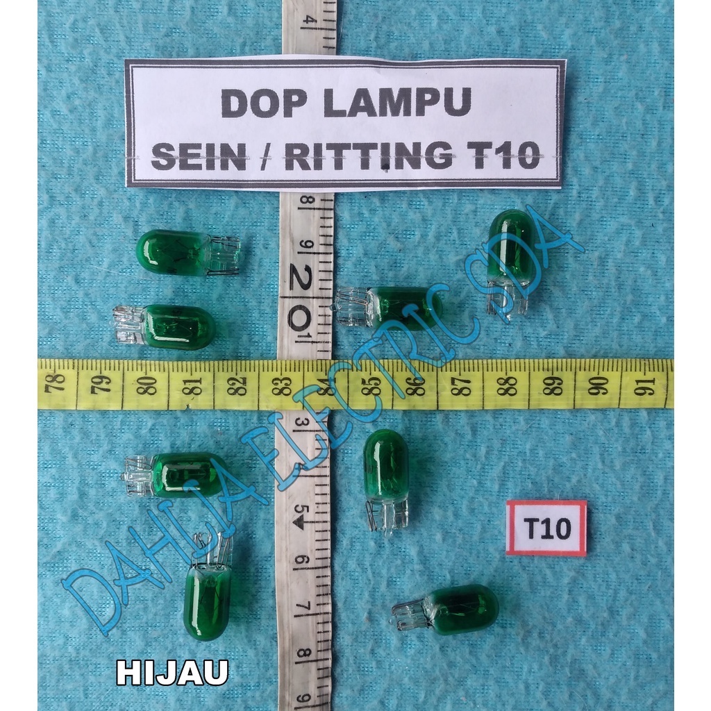 DOP LAMPU SEIN / RITTING T10 HIJAU