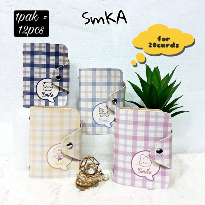 

Tempat kartu card holder bag fashion smile teddy bear satuan OLS76