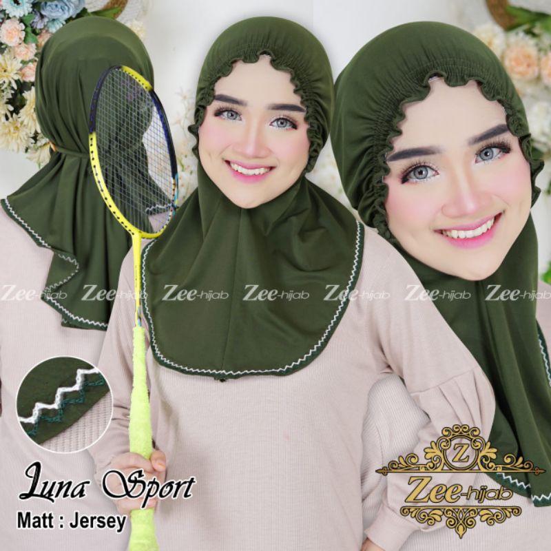 LUNA SPORT / JILBAB SPORT / JILBAB OLAHRAGA / HIJAB SPORT / KERUDUNG SPORT / JILBAB SPORT NUTUP DADA