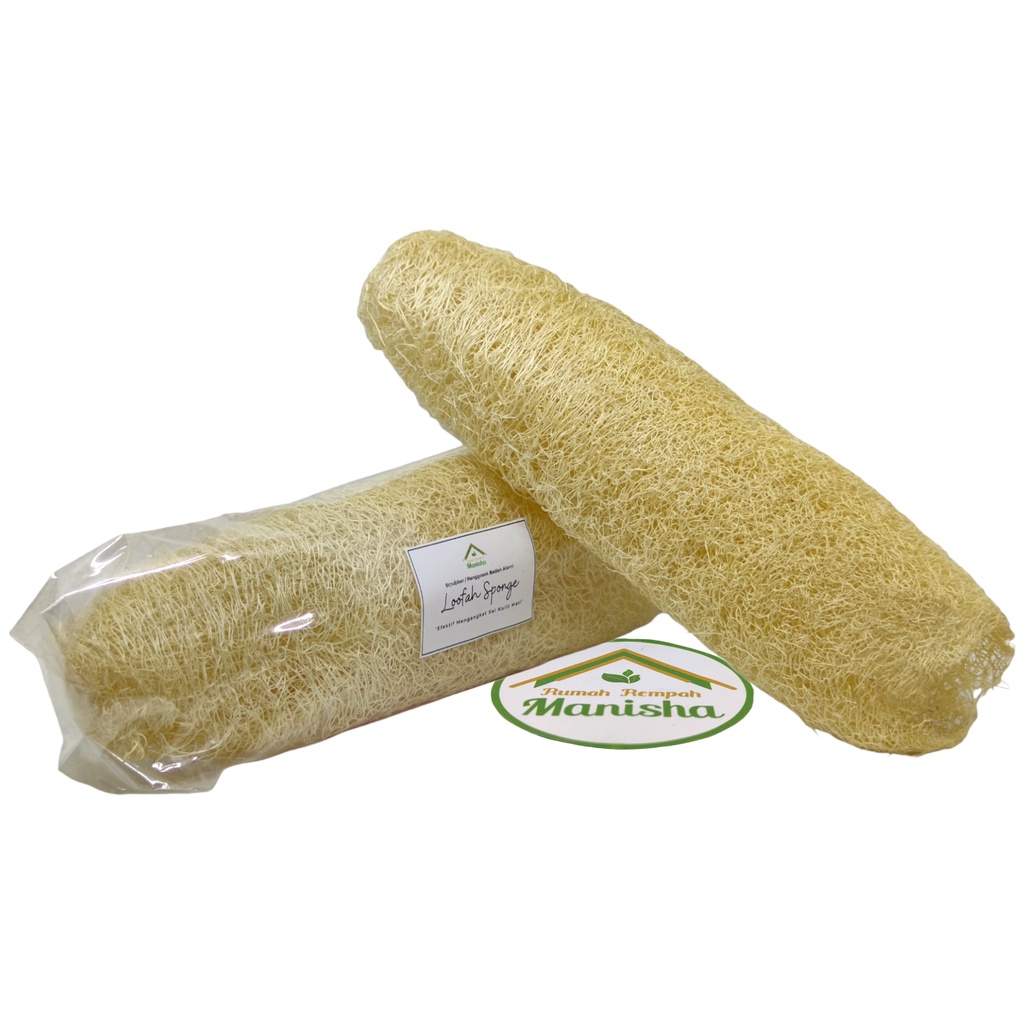 Loofah Sponge Scrubber Alami / Spons Mandi Tradisional / Gambas Kering Ampuh Angkat Daki Sel Kulit Mati Tubuh