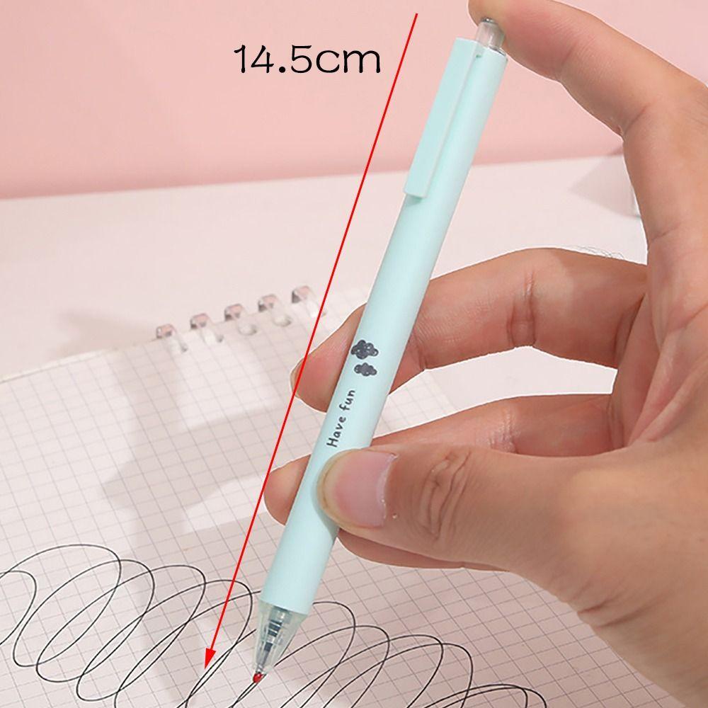 Top 6PCS/Set Gel Pulpen Kreatif Alat Tulis Gaya Mutil Alat Tulis Tinta Hitam ST Kepala Tekan Tipe Tanda Tangan Pulpen