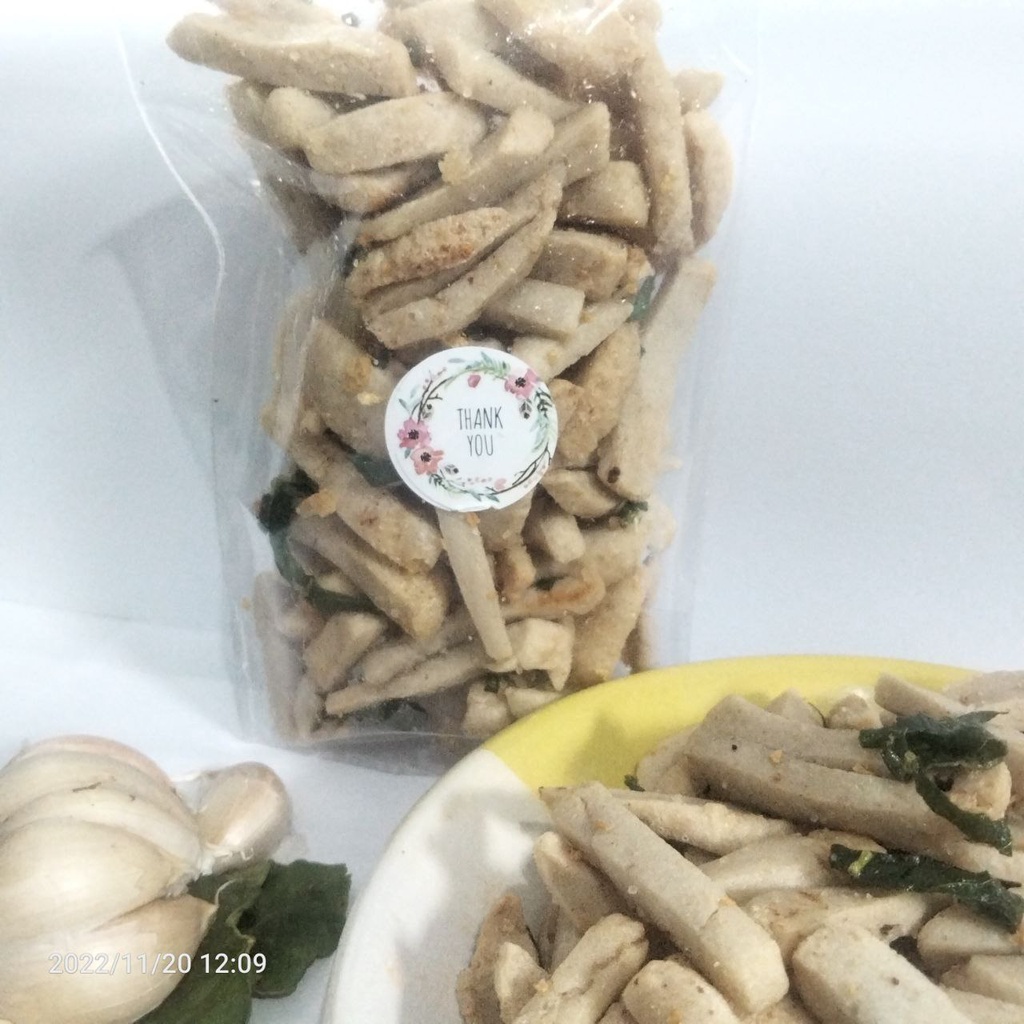 BASRENG PEDAS DAUN JERUK 50 GR basreng daun jeruk snack cemilan pedas