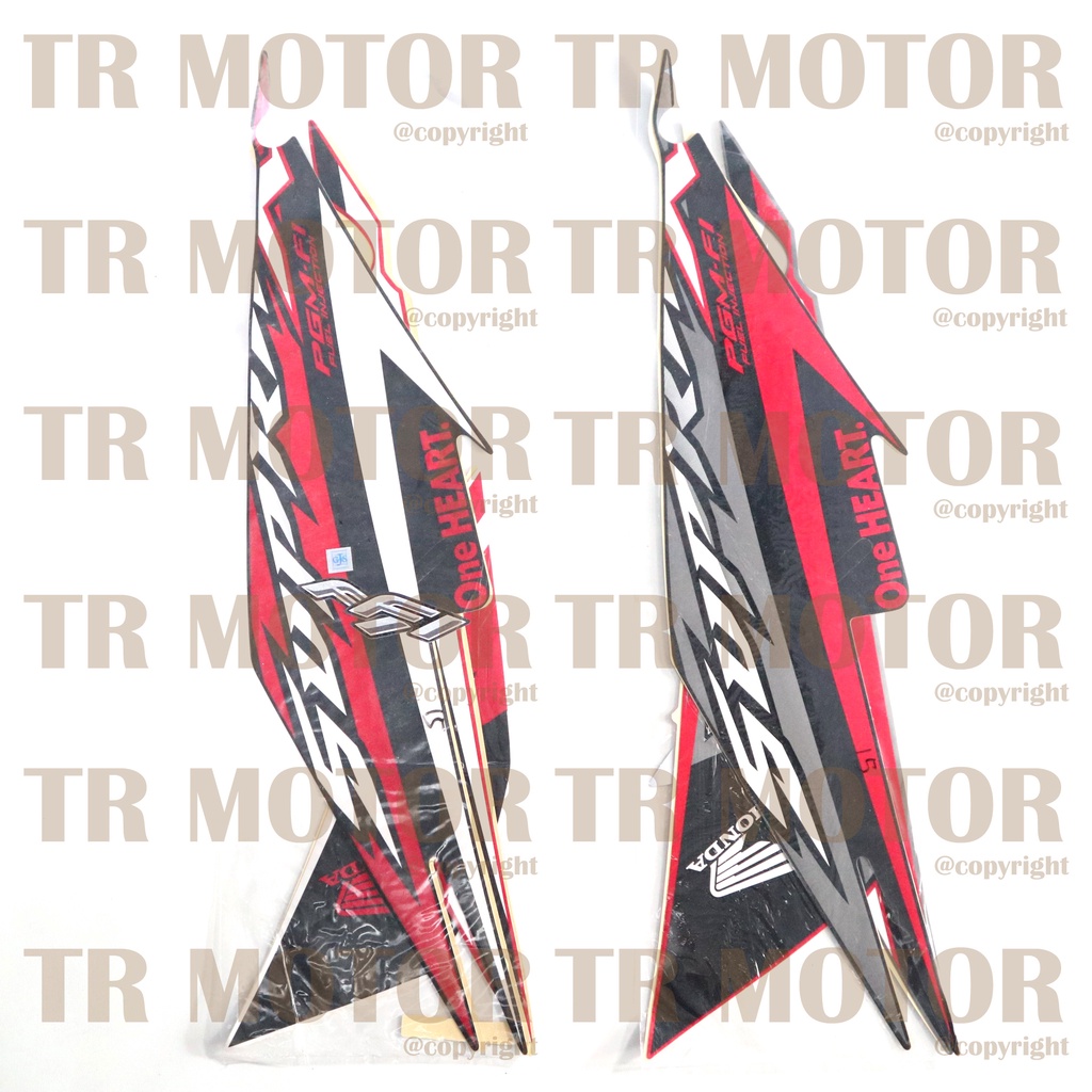 Stiker Motor Supra X 125 FI 2015 Sticker Striping Lis Full Set Motor