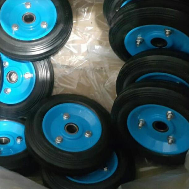 roda troli 8" inch ban karet Roda karet troli 8" inch