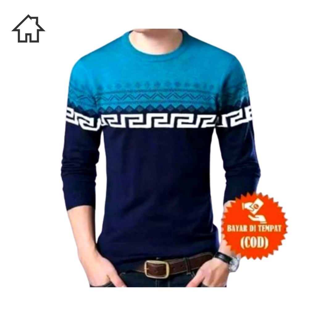 SWEATER RAJUT LABIRIN DRAFT PRIA 3 WARNA PREMIUM