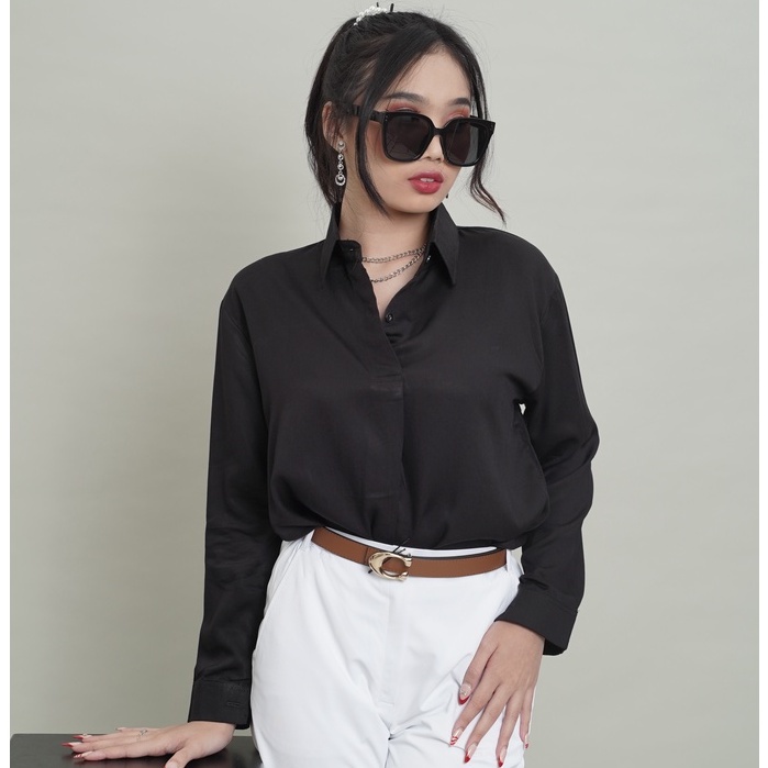 Nathalie Blouse kemeja wanita uniqlo by Vanesha Wear