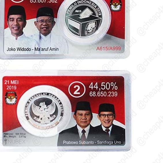 KOIN 1 DIRHAM PERAK EDISI TERBATAS PEMILU 2019 - HASIL KPU