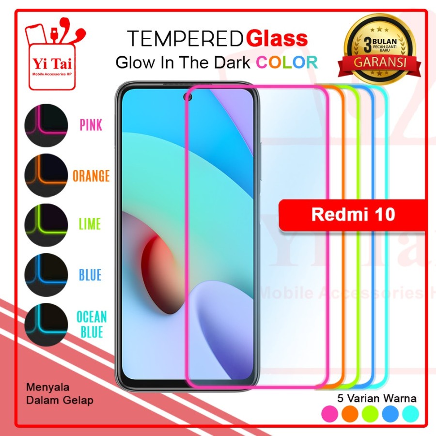 TEMPERED GLASS GLOW IN THE DARK YI TAI XIAOMI REDMI 10 - GA