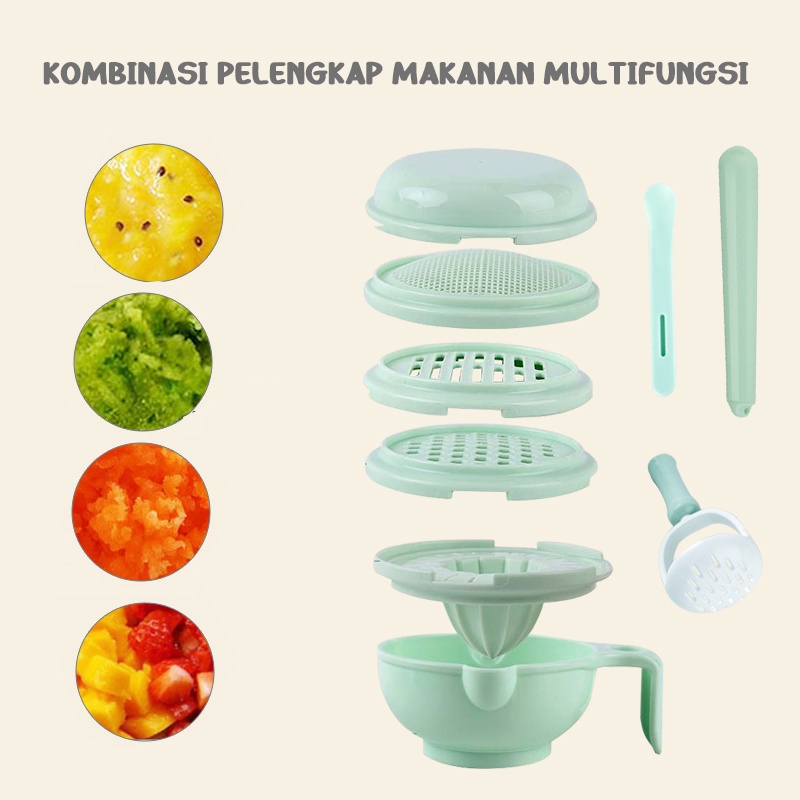 10pcs Baby Food Maker Grinding Bowl Alat Pembuat Makanan Bayi Anak