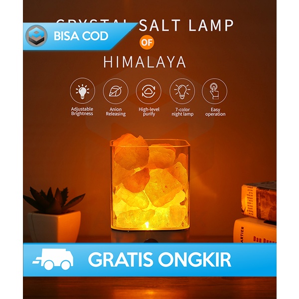 LAMPU CRYSTAL HIMALAYAN SALT LAMPU ANTI RADIASI ICOCO 100-600 MA 3WATT