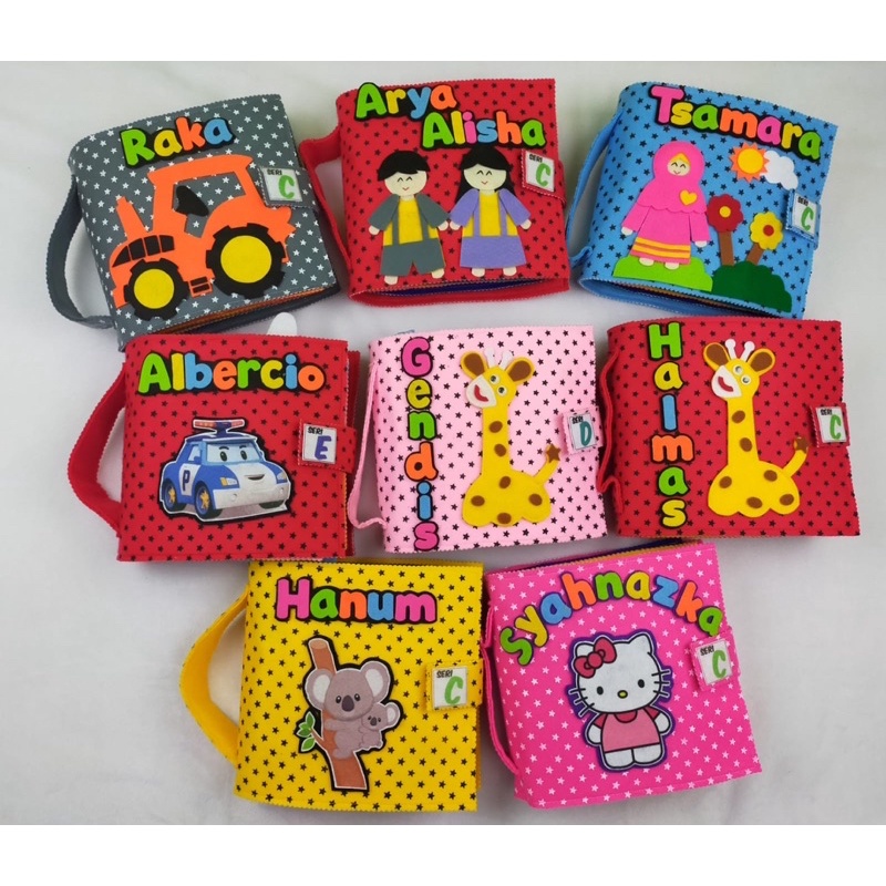 BUKU ANAK/SOFT BOOK/BUSY BOOK/DARI KAIN FLANEL