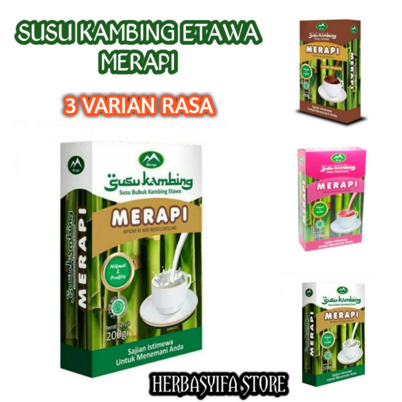 Susu Kambing Etawa Merapi Rasa Original Cokelat &amp; Strawbery