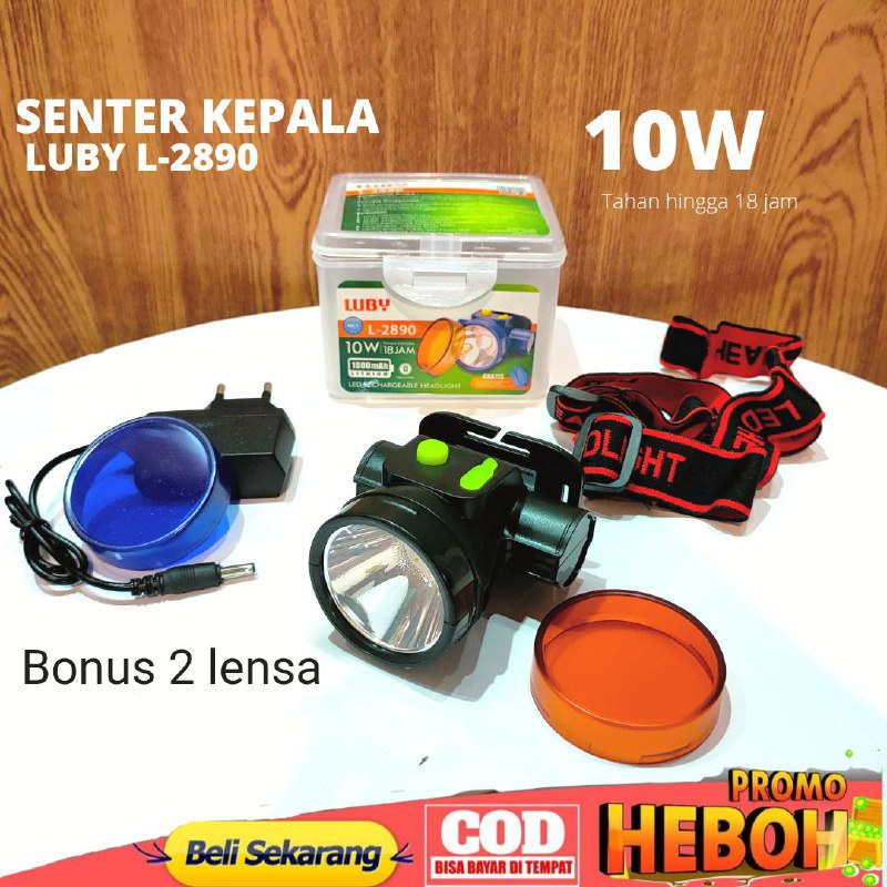 Jual Luby Senter Kepala L Head Lamp Led Super Terang Shopee Indonesia