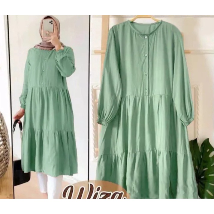 Tunik Wiza crinkle airflow premium tunik kekinian