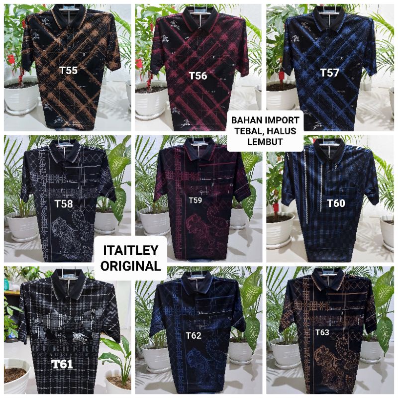 Kaos Itaitley Import size 50 52/ kaos kerah  / kaos dewasa / kaos korea / kaos bapak / kaos pria