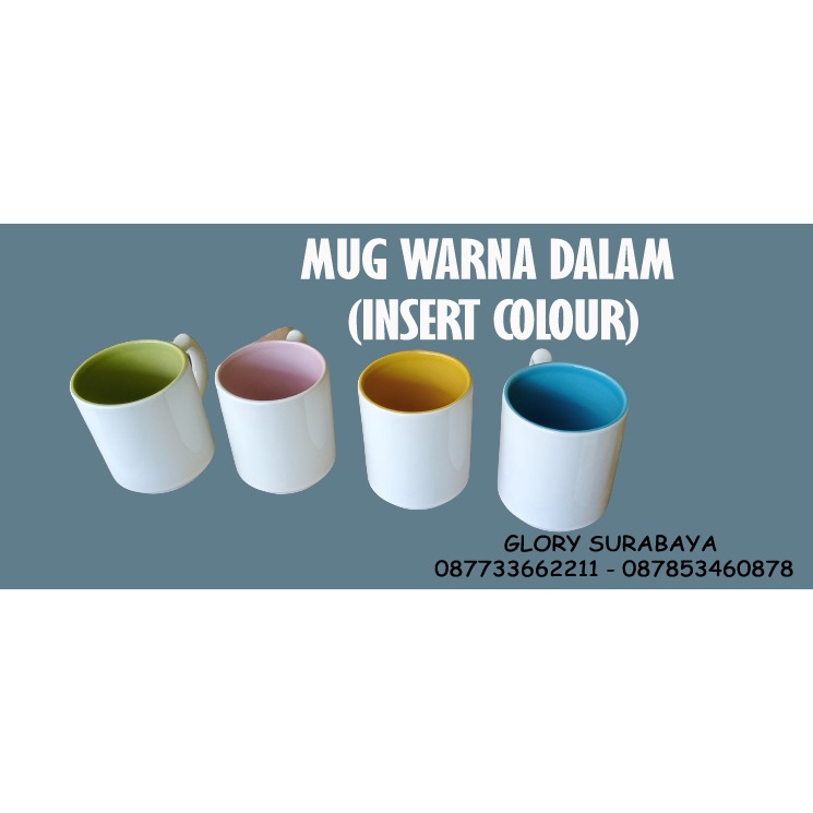 Jual Mug Coating Insert Colour Mug Coating Polos Putih Mug Sublim Polos Mug Sublim Warna 7551