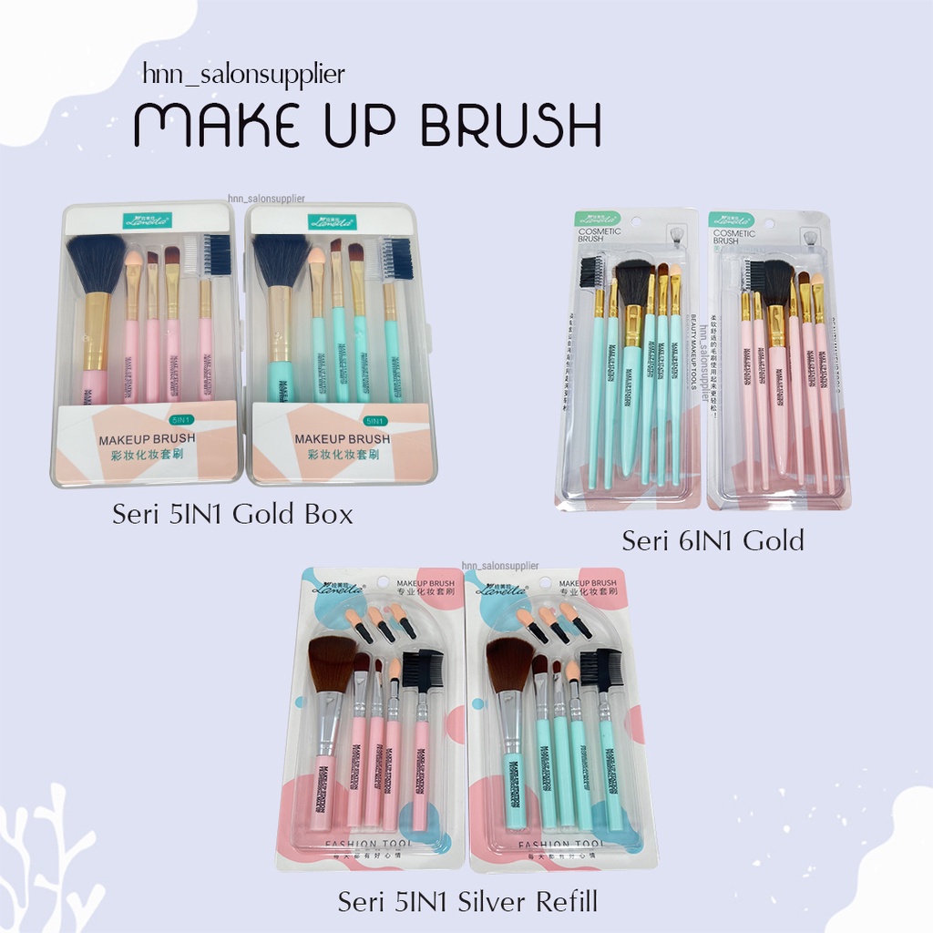 Kuas Set Make Up Brush Kosmetik Lengkap isi 5pc