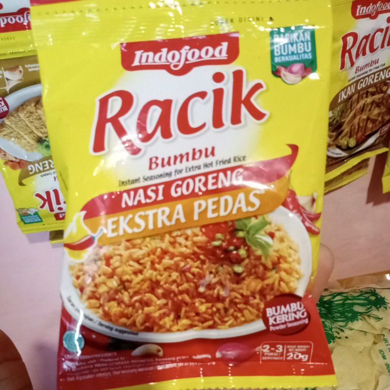 

indofood bumbu racik nasi goreng extra pedas 20 gr