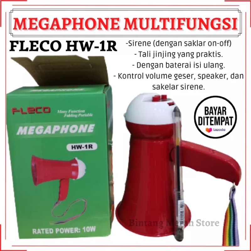 TOA Megaphone Fleco HW-1R/ MEGAPHONE Fleco HW-1R / HAND MEGAPHONE HW-1R