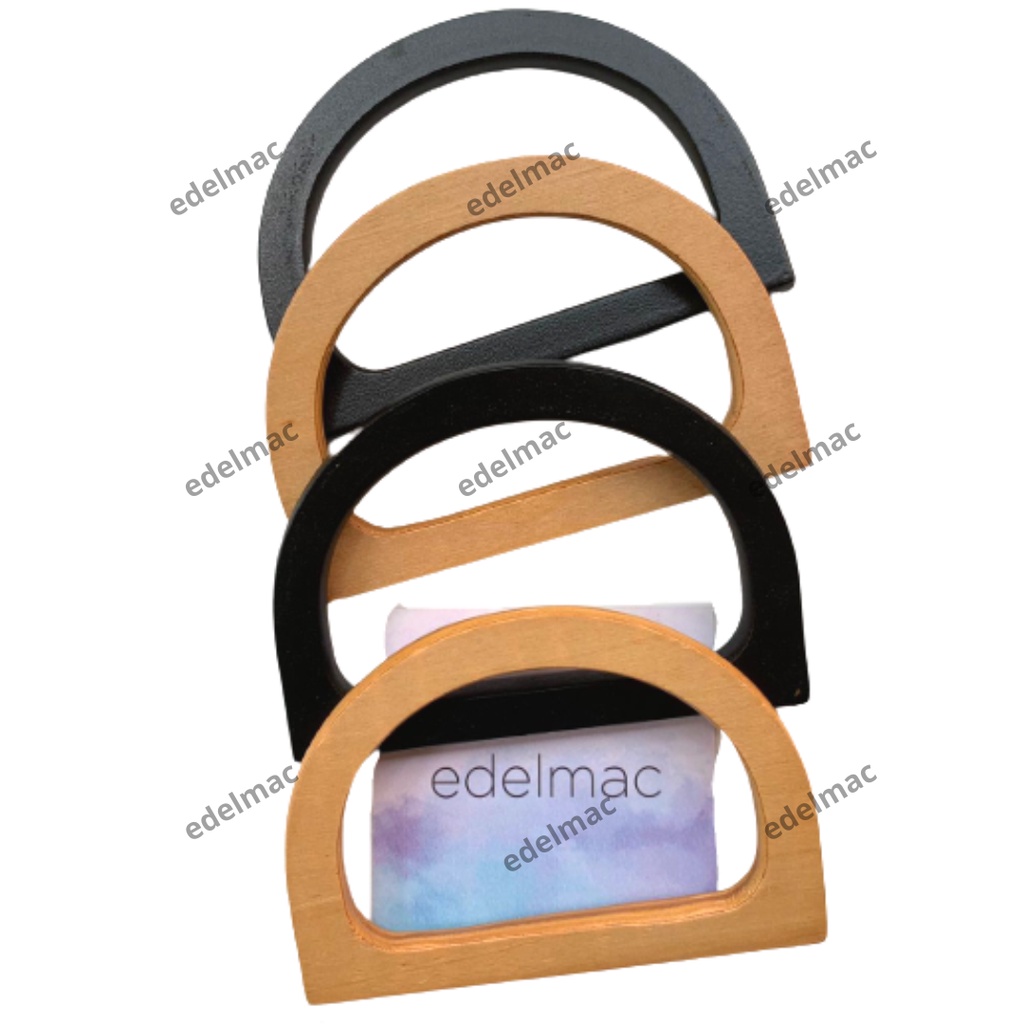 Gagang Tas D | Setengah Lingkar  Kayu  | Half Circle Wooden | Handle Bag Accessories DIY