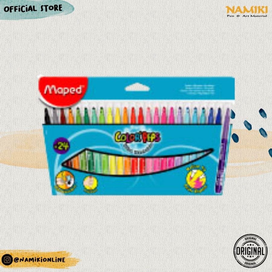 

MAPED COLOR'S PEPS BY BEBELAC [SPIDOL ANAK HADIAH DARI BEBELAC] ISI 24 PCS