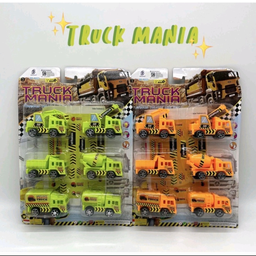 Mainan Truk Konstruksi Truk Mania Set Isi 6 PCS - Mobil Konstruksi Construction Truck Mania - Mainan
