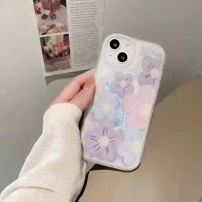 Soft Case TPU Motif Bunga Untuk OPPO A5S A7 A12 A5 A3S A8 A31 A9 A16 A55 A52 A92 A72 A15 A15S Realme C12 C15 C25 C20 C11 C21Y C25 C31