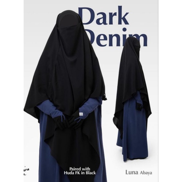 elmadina abaya dark denim