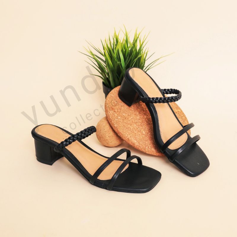 Heels wanita 5cm kp ban duo